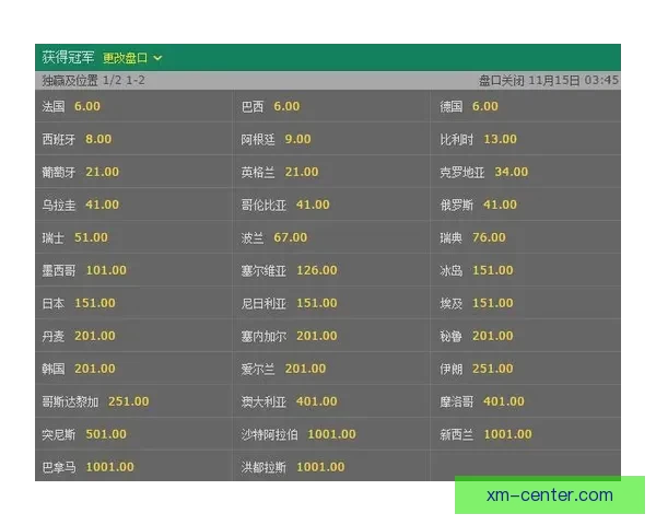 世界杯竞猜盘口预测技巧分析及热门赛事赔率走势解析